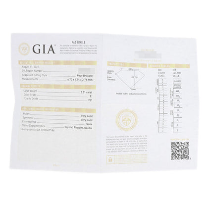 HARRY WINSTON Pear Shape Micropavé Diamond Necklace Platinum PT950 Ladies [Used]