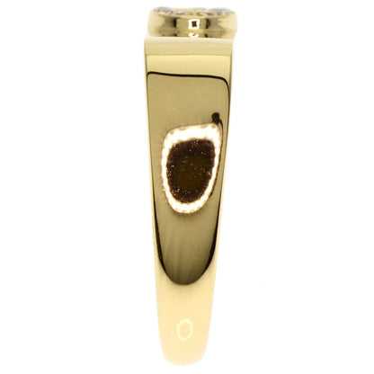 Dior CD logo Diamond Ring K18 Yellow Gold Ladies [Used]