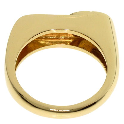 Dior CD logo Diamond Ring K18 Yellow Gold Ladies [Used]