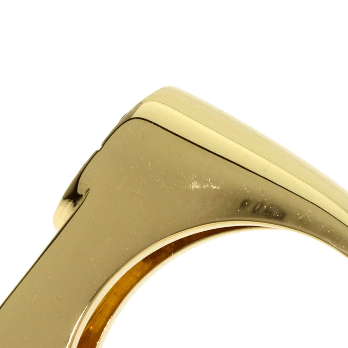 Dior CD logo Diamond Ring K18 Yellow Gold Ladies [Used]