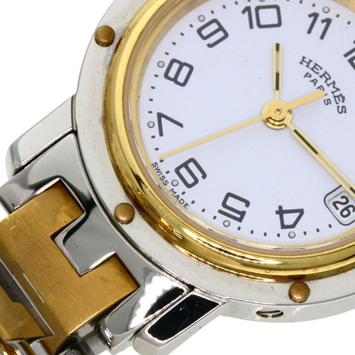 HERMES Clipper Watches CL4.220 Stainless Steel/SSxGP Ladies