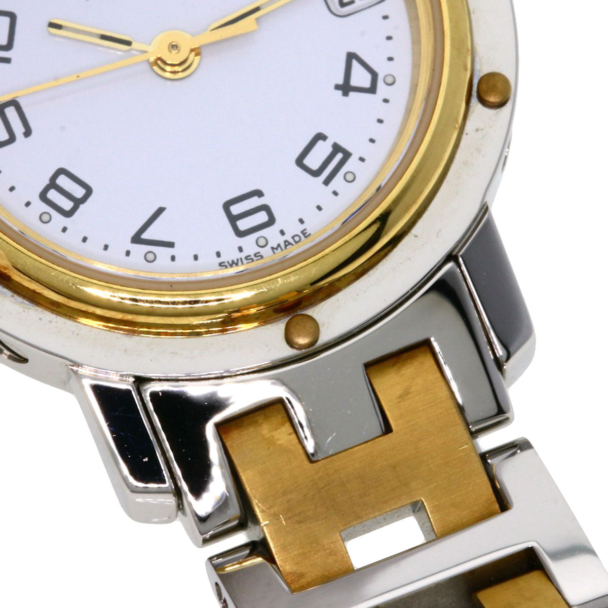 HERMES Clipper Watches CL4.220 Stainless Steel/SSxGP Ladies