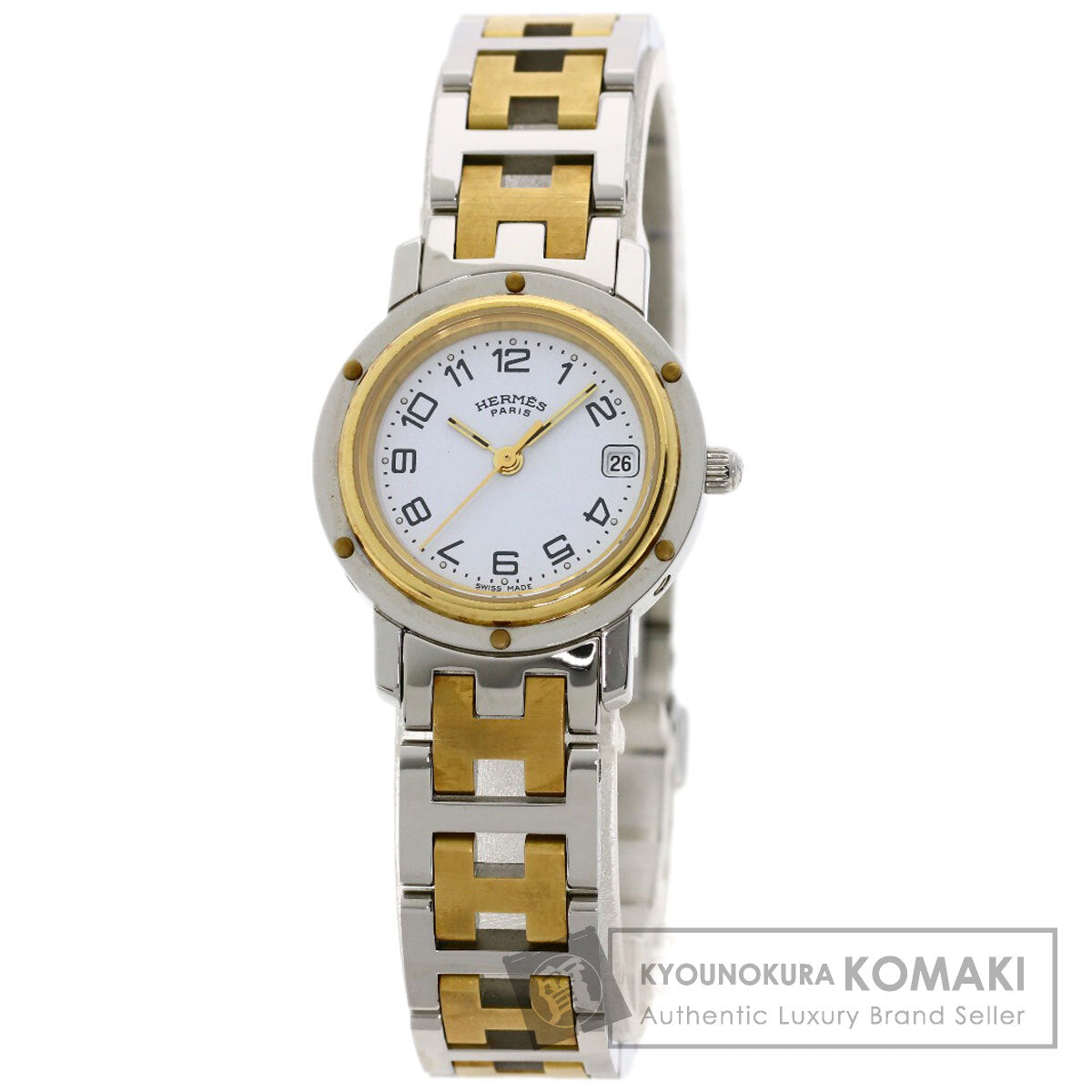 HERMES Clipper Watches CL4.220 Stainless Steel/SSxGP Ladies