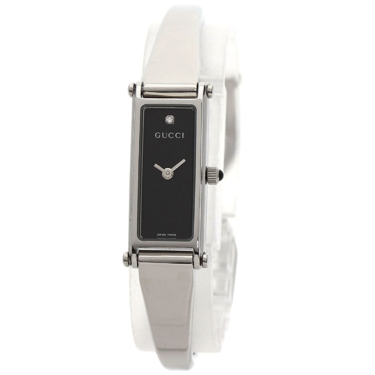 GUCCI Square face 1P Diamond Watches 1500L Stainless Steel/Stainless Steel Ladies
