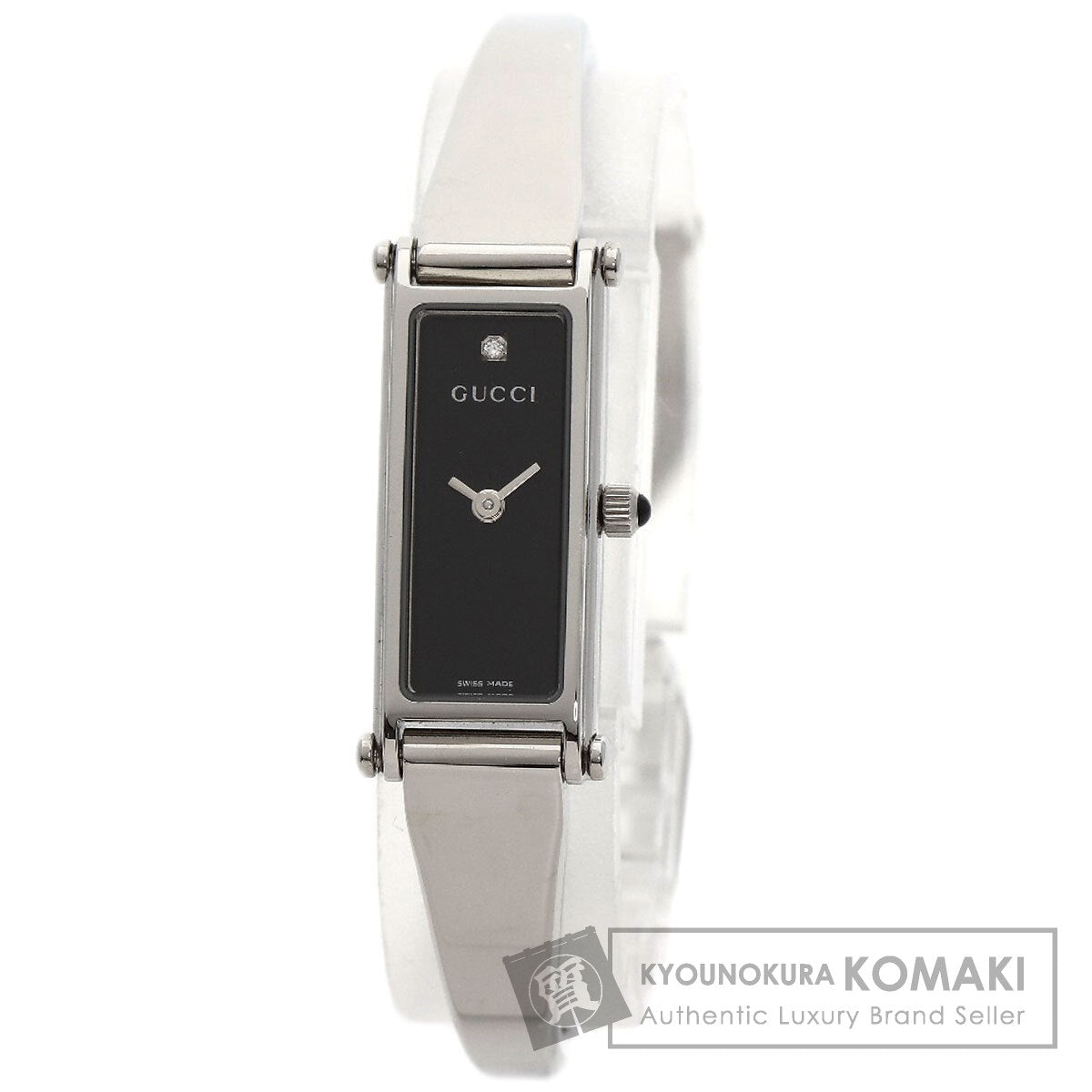 GUCCI Square face 1P Diamond Watches 1500L Stainless Steel/Stainless Steel Ladies