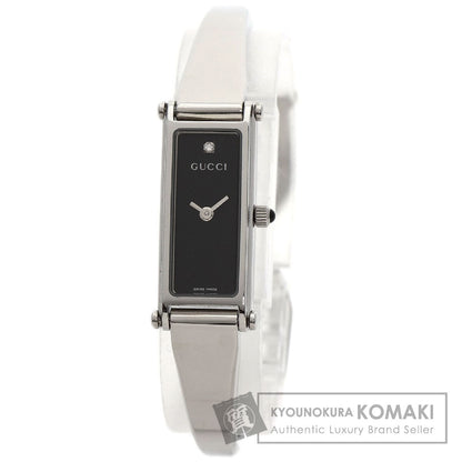 GUCCI Square face 1P Diamond Watches 1500L Stainless Steel/Stainless Steel Ladies