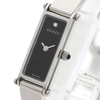 GUCCI Square face 1P Diamond Watches 1500L Stainless Steel/Stainless Steel Ladies