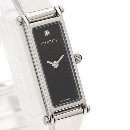 GUCCI Square face 1P Diamond Watches 1500L Stainless Steel/Stainless Steel Ladies