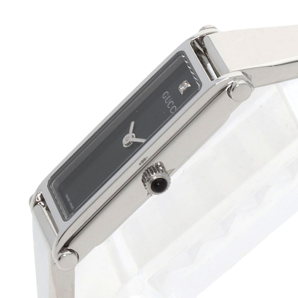 GUCCI Square face 1P Diamond Watches 1500L Stainless Steel/Stainless Steel Ladies
