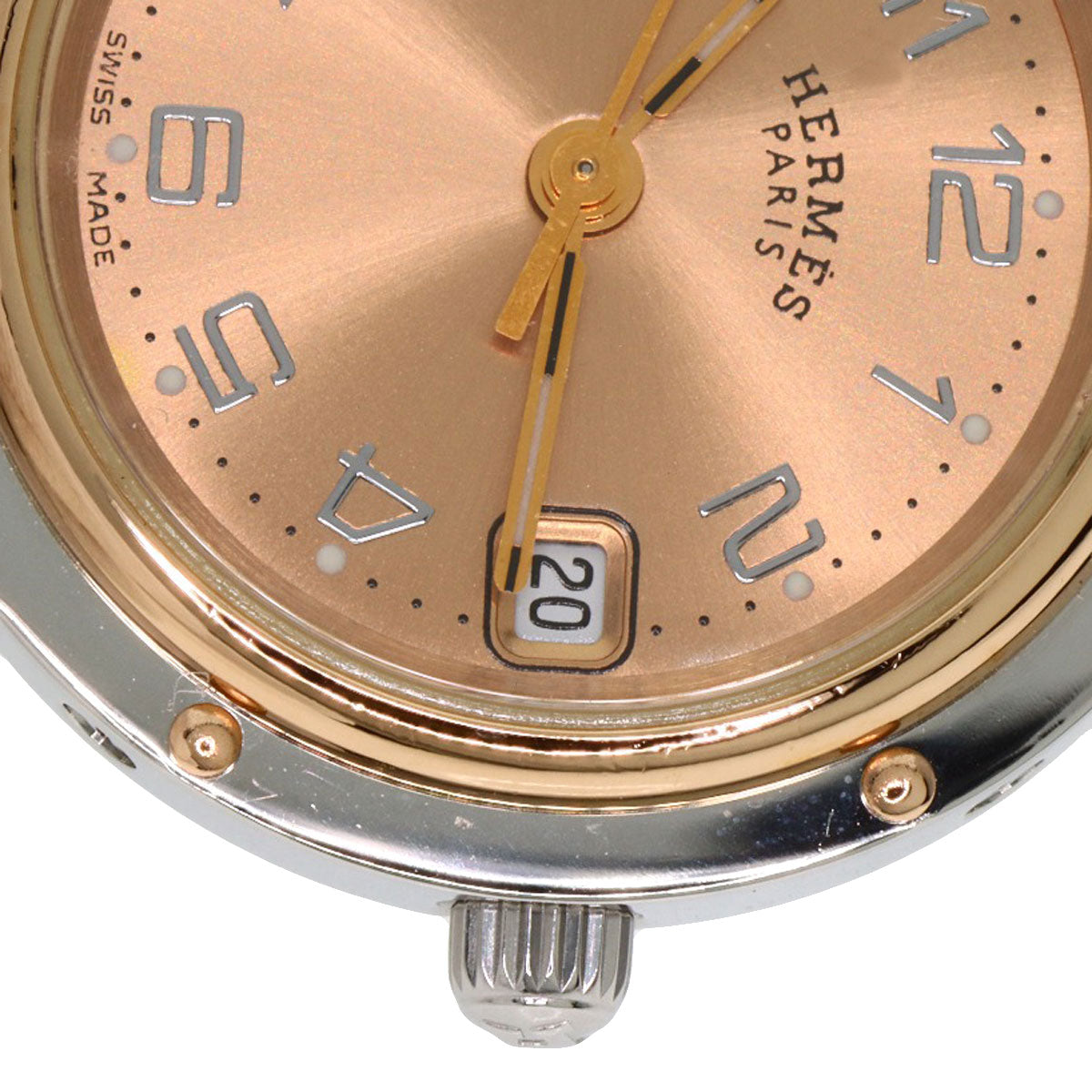 HERMES Clipper new buckle Watches CL4.221 Stainless Steel/SSxPGP Ladies