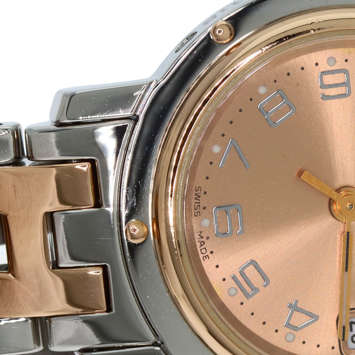 HERMES Clipper new buckle Watches CL4.221 Stainless Steel/SSxPGP Ladies