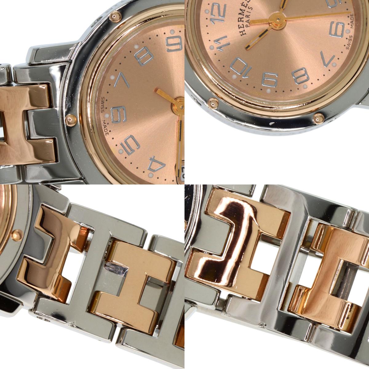 HERMES Clipper new buckle Watches CL4.221 Stainless Steel/SSxPGP Ladies