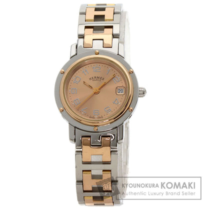 HERMES Clipper new buckle Watches CL4.221 Stainless Steel/SSxPGP Ladies
