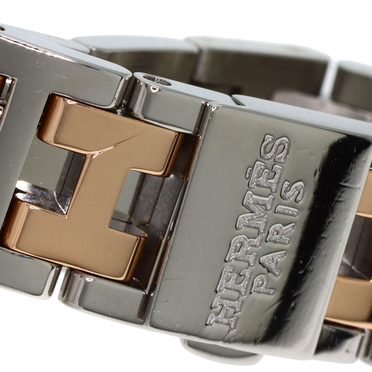 HERMES Clipper new buckle Watches CL4.221 Stainless Steel/SSxPGP Ladies