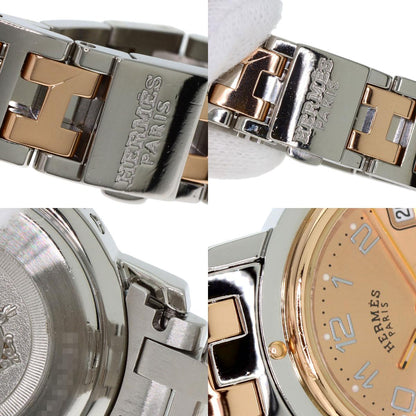 HERMES Clipper new buckle Watches CL4.221 Stainless Steel/SSxPGP Ladies