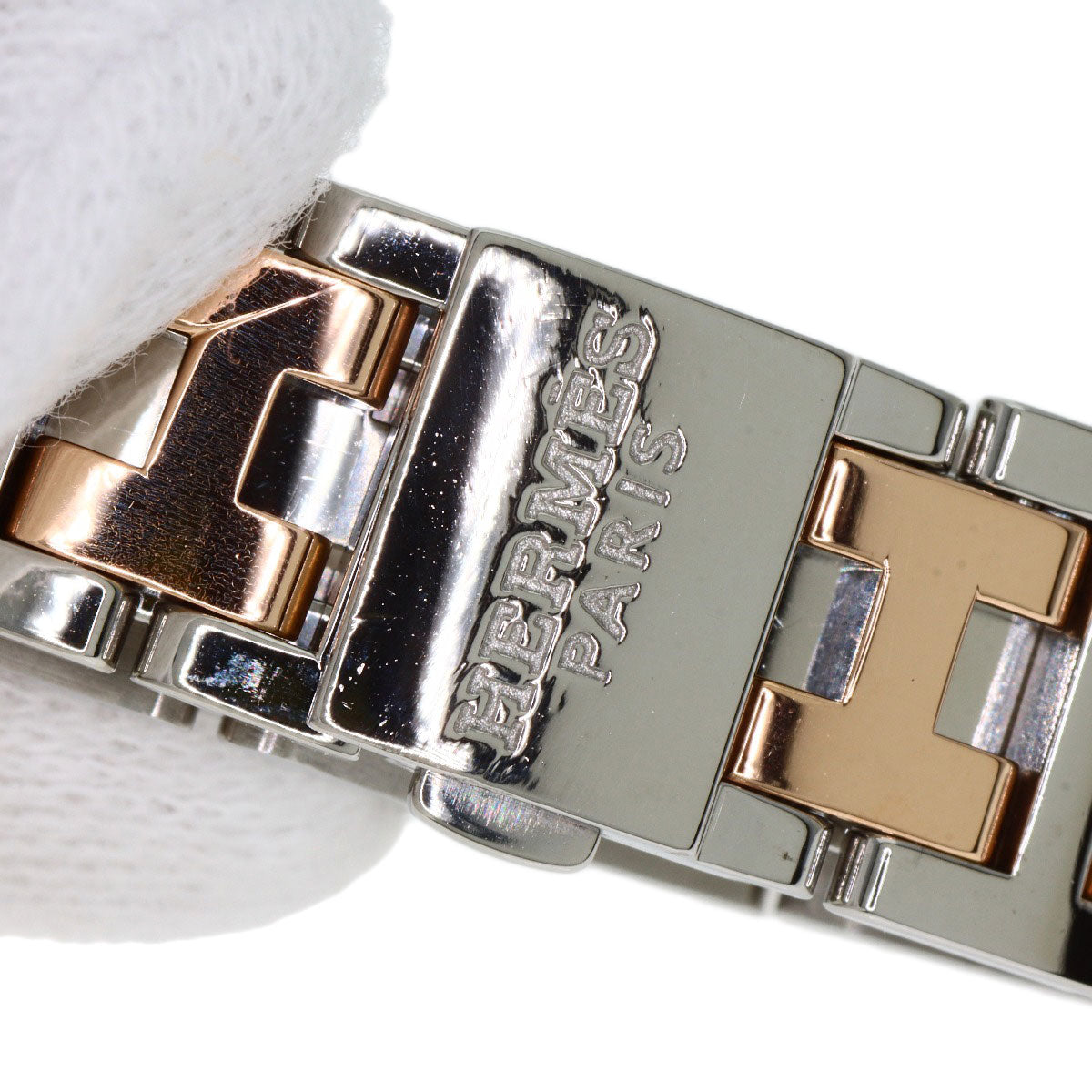 HERMES Clipper new buckle Watches CL4.221 Stainless Steel/SSxPGP Ladies