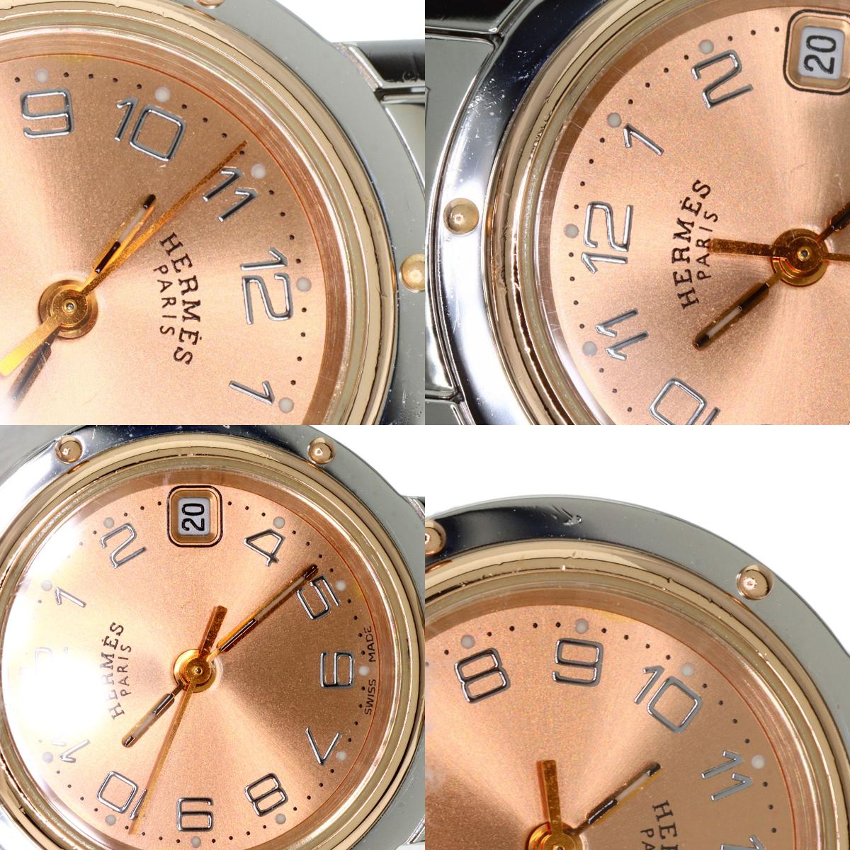 HERMES Clipper new buckle Watches CL4.221 Stainless Steel/SSxPGP Ladies