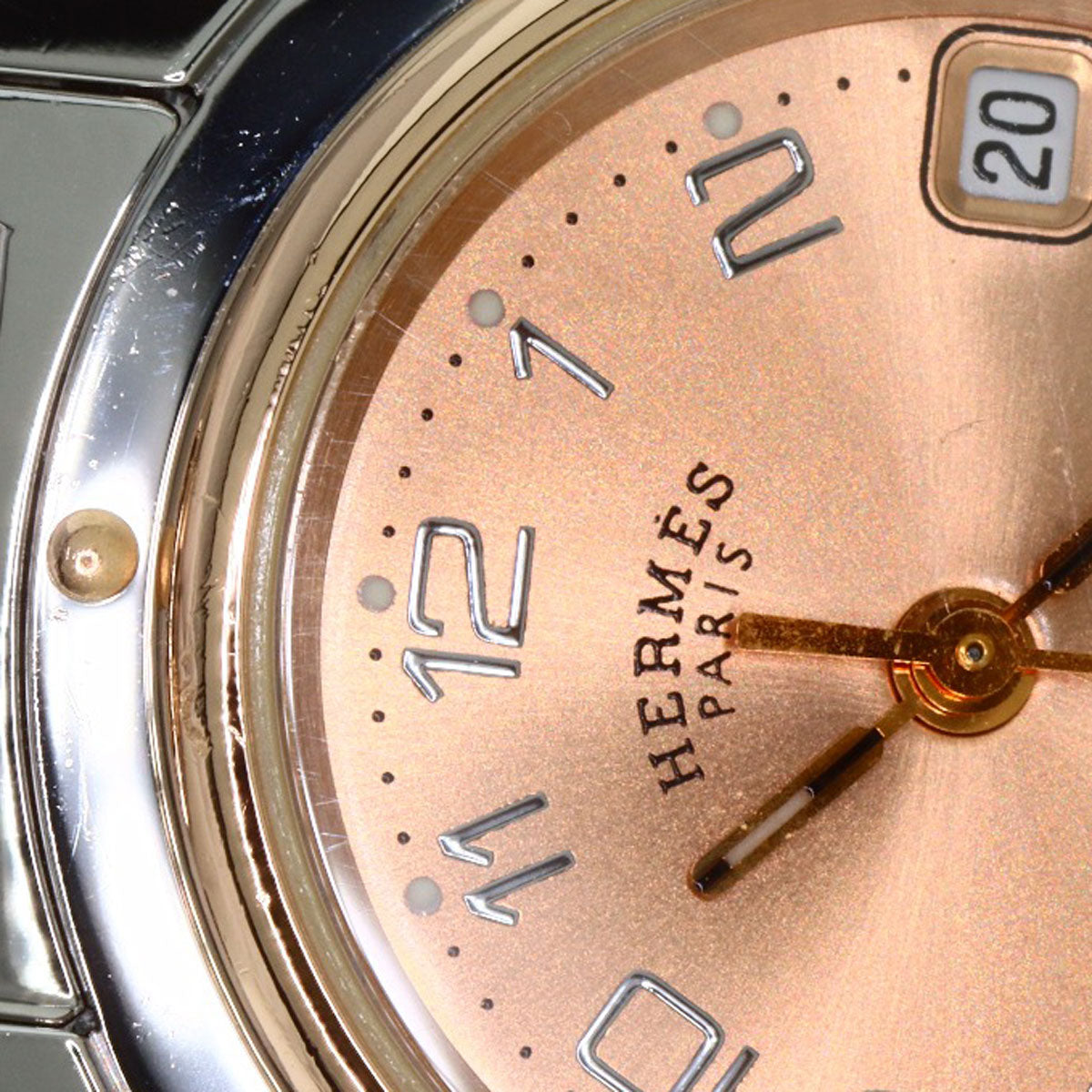 HERMES Clipper new buckle Watches CL4.221 Stainless Steel/SSxPGP Ladies