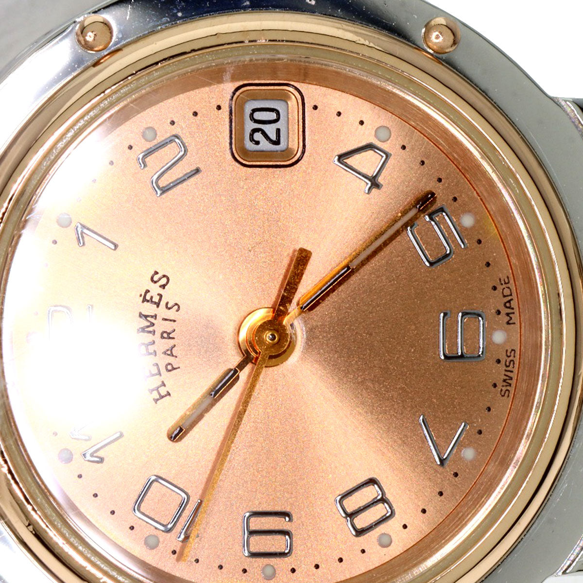 HERMES Clipper new buckle Watches CL4.221 Stainless Steel/SSxPGP Ladies