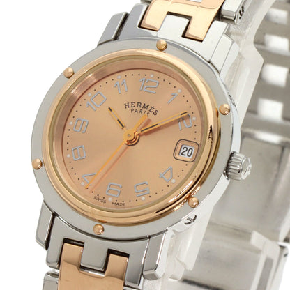 HERMES Clipper new buckle Watches CL4.221 Stainless Steel/SSxPGP Ladies