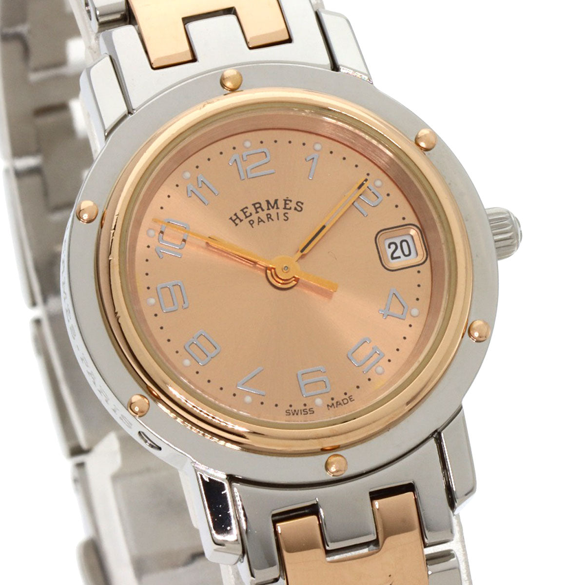 HERMES Clipper new buckle Watches CL4.221 Stainless Steel/SSxPGP Ladies