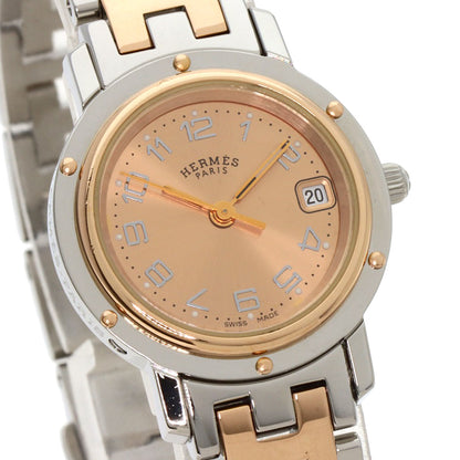 HERMES Clipper new buckle Watches CL4.221 Stainless Steel/SSxPGP Ladies