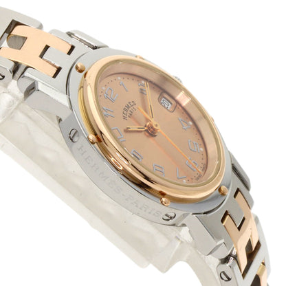 HERMES Clipper new buckle Watches CL4.221 Stainless Steel/SSxPGP Ladies