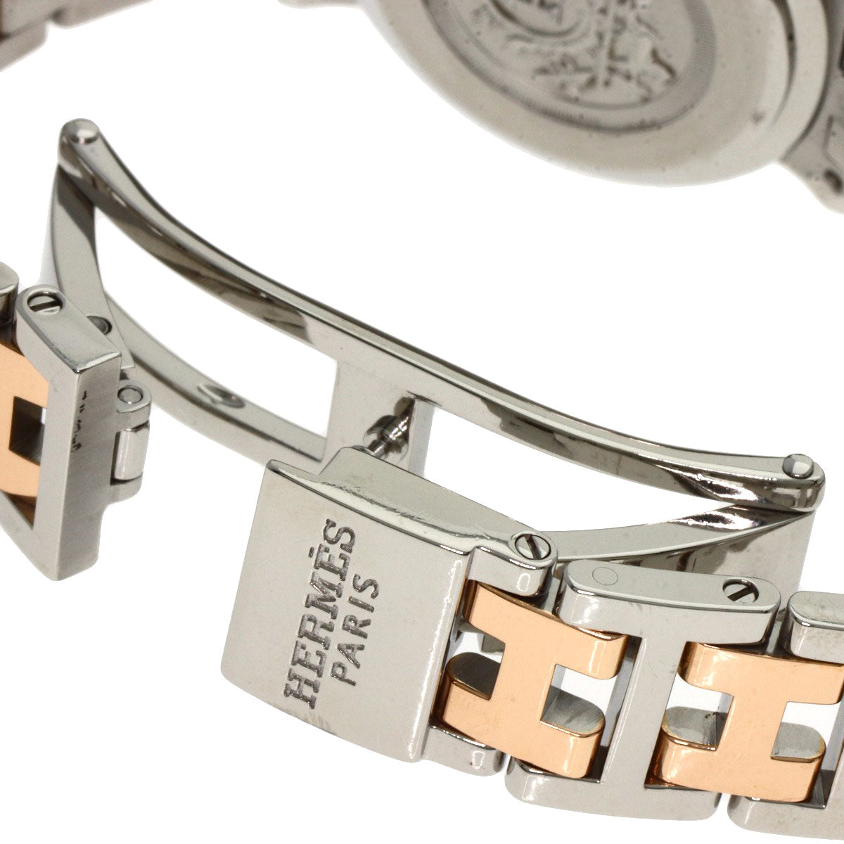 HERMES Clipper new buckle Watches CL4.221 Stainless Steel/SSxPGP Ladies