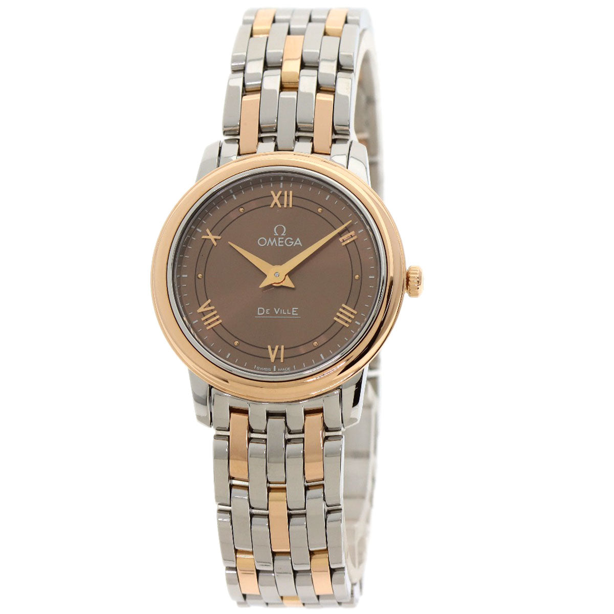 OMEGA De Ville Prestige Watches 424.20.27.60.13.001 Stainless Steel/SSxK18RG Ladies