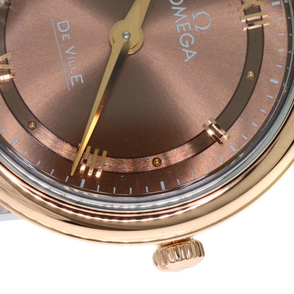 OMEGA De Ville Prestige Watches 424.20.27.60.13.001 Stainless Steel/SSxK18RG Ladies