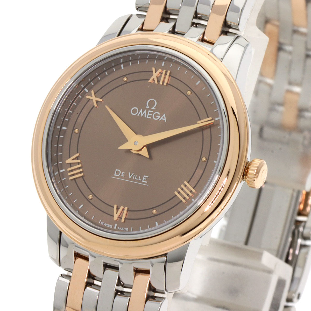 OMEGA De Ville Prestige Watches 424.20.27.60.13.001 Stainless Steel/SSxK18RG Ladies