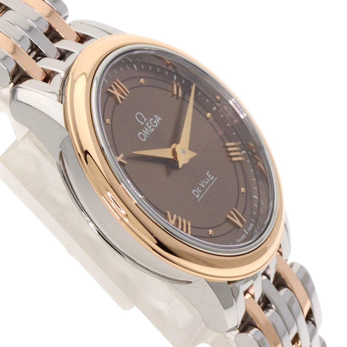 OMEGA De Ville Prestige Watches 424.20.27.60.13.001 Stainless Steel/SSxK18RG Ladies
