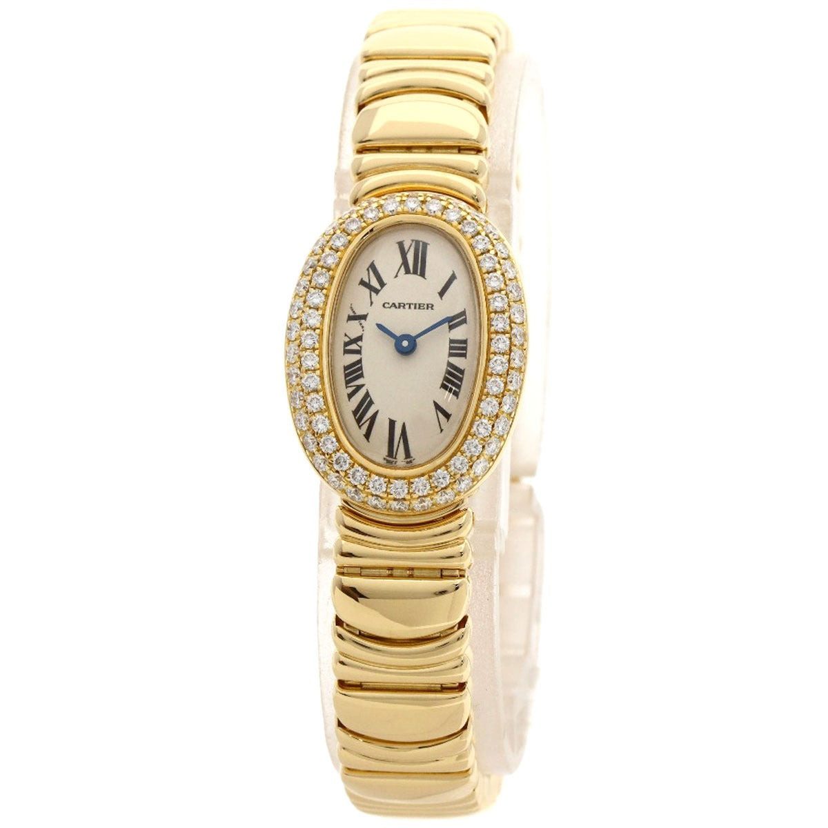CARTIER Mini Baignoire Bezel Diamond Watches WB5094D8 K18 Yellow Gold/18K Yellow Gold Ladies
