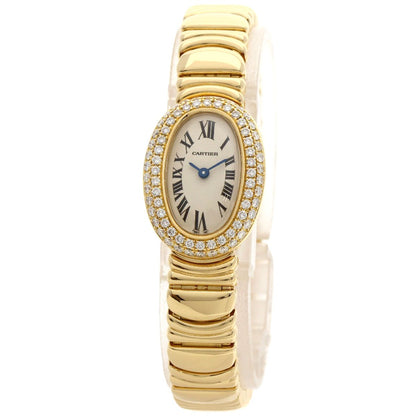 CARTIER Mini Baignoire Bezel Diamond Watches WB5094D8 K18 Yellow Gold/18K Yellow Gold Ladies