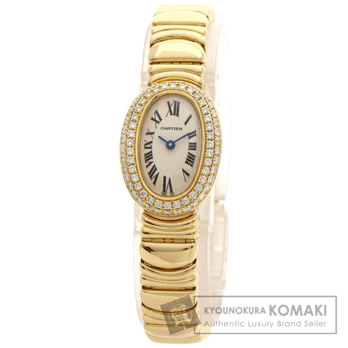 CARTIER Mini Baignoire Bezel Diamond Watches WB5094D8 K18 Yellow Gold/18K Yellow Gold Ladies