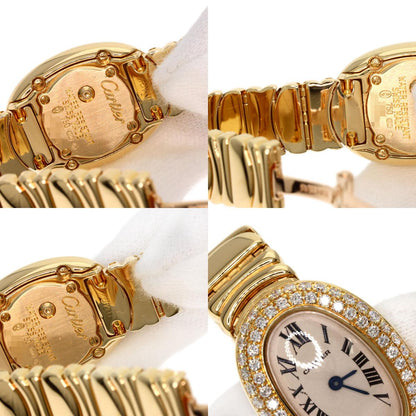 CARTIER Mini Baignoire Bezel Diamond Watches WB5094D8 K18 Yellow Gold/18K Yellow Gold Ladies