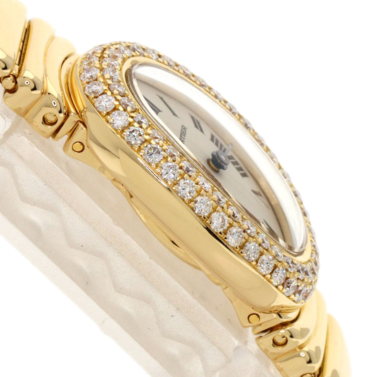 CARTIER Mini Baignoire Bezel Diamond Watches WB5094D8 K18 Yellow Gold/18K Yellow Gold Ladies
