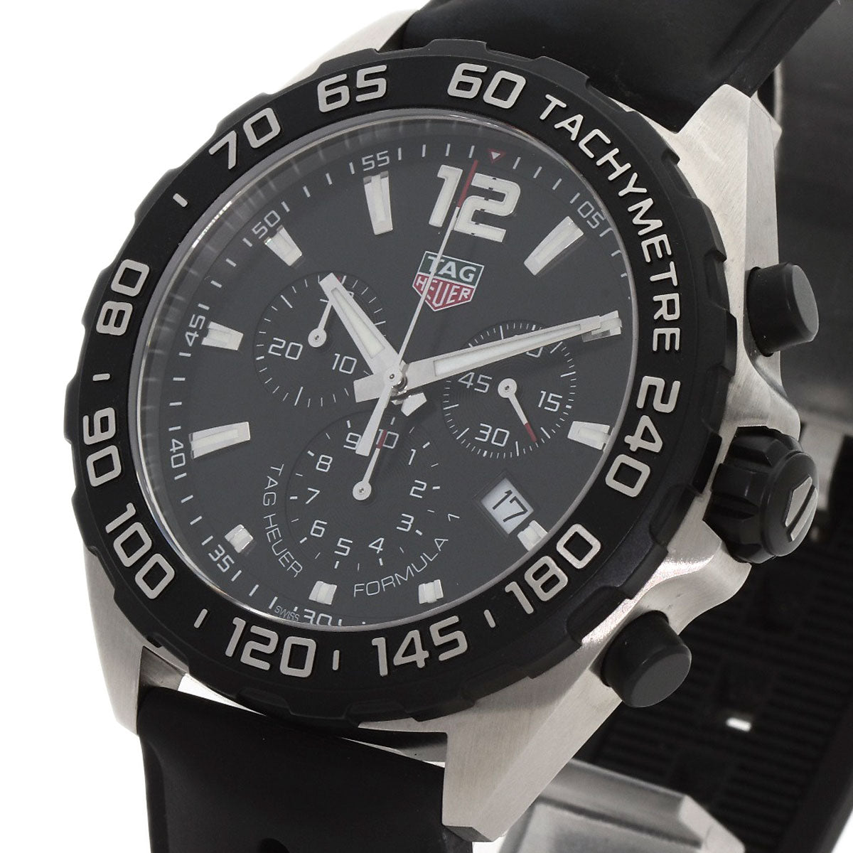 TAG HEUER FORMULA1 chronograph Watches CAZ1010 Stainless Steel/Rubber mens