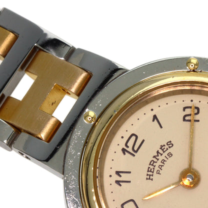 HERMES clipper old buckle Watches Stainless Steel/SSxGP Ladies