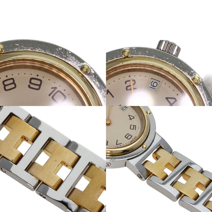 HERMES clipper old buckle Watches Stainless Steel/SSxGP Ladies