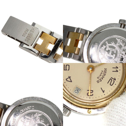 HERMES clipper old buckle Watches Stainless Steel/SSxGP Ladies