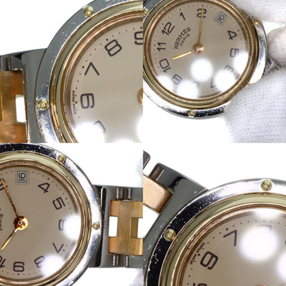 HERMES clipper old buckle Watches Stainless Steel/SSxGP Ladies