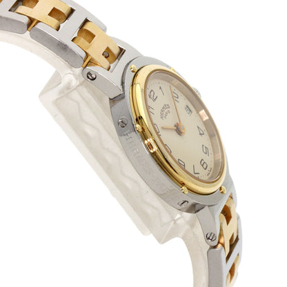 HERMES clipper old buckle Watches Stainless Steel/SSxGP Ladies