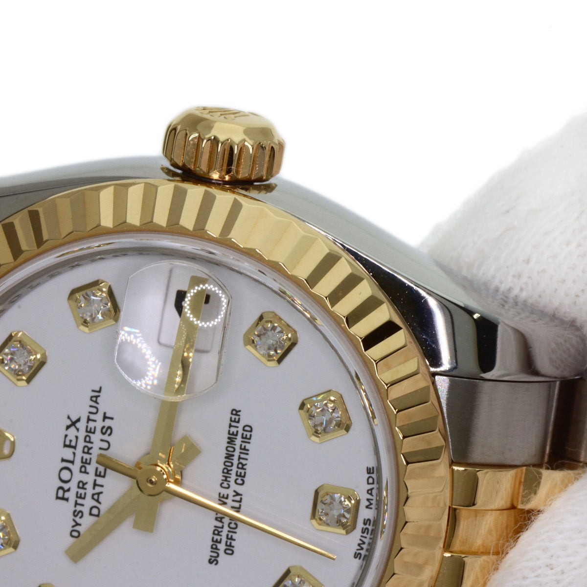 ROLEX DATEJUST 10P Diamond Watches 179173G Stainless Steel/SSxK18YG Ladies