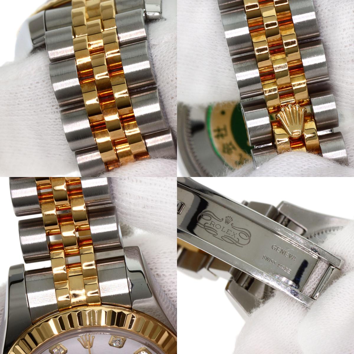 ROLEX DATEJUST 10P Diamond Watches 179173G Stainless Steel/SSxK18YG Ladies