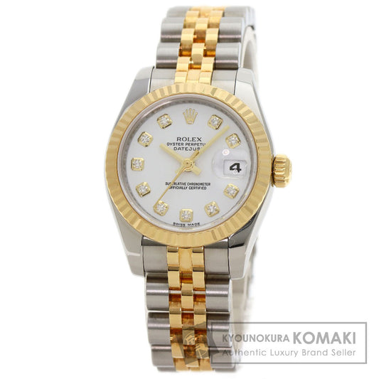 ROLEX DATEJUST 10P Diamond Watches 179173G Stainless Steel/SSxK18YG Ladies