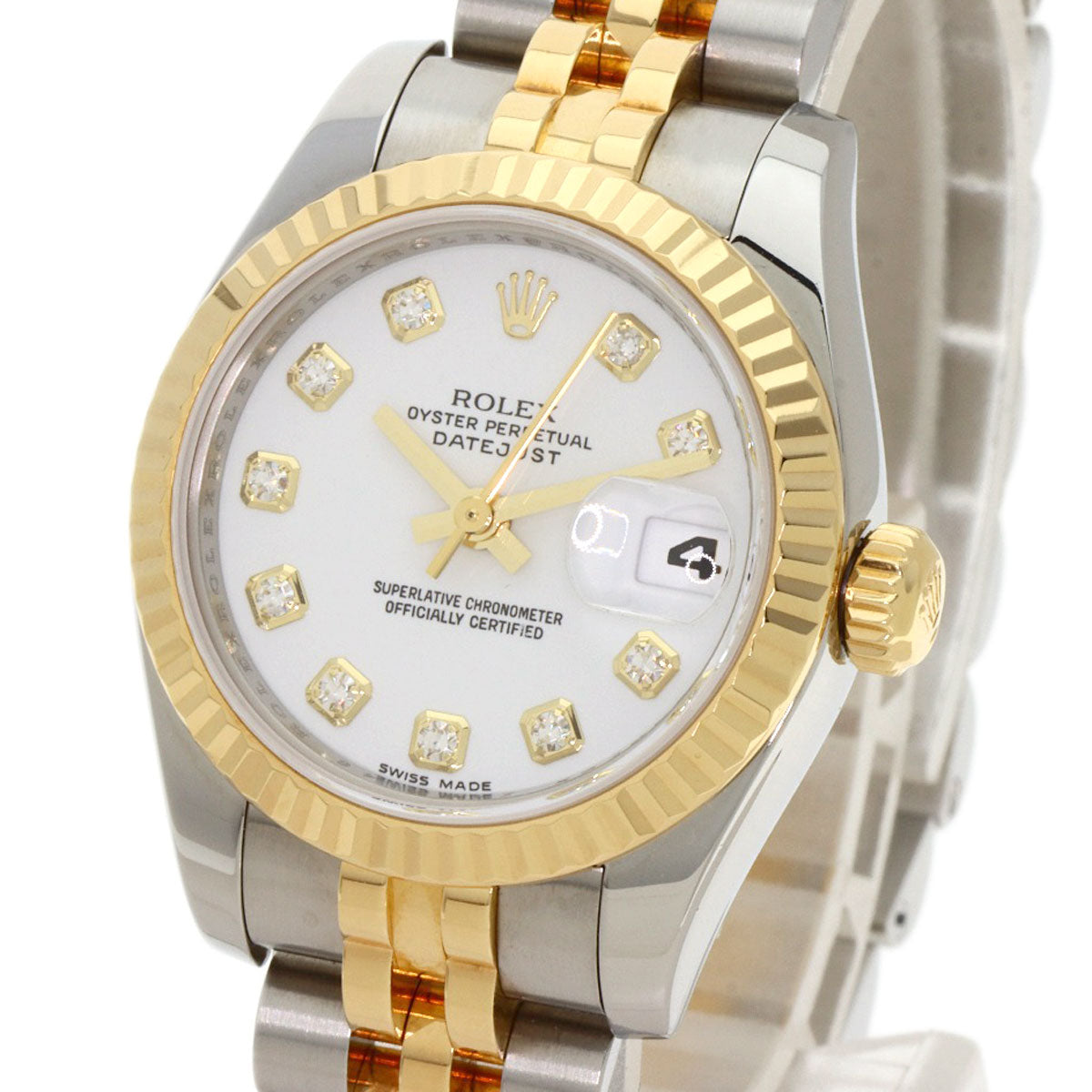 ROLEX DATEJUST 10P Diamond Watches 179173G Stainless Steel/SSxK18YG Ladies