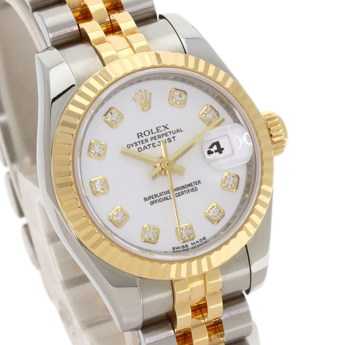 ROLEX DATEJUST 10P Diamond Watches 179173G Stainless Steel/SSxK18YG Ladies