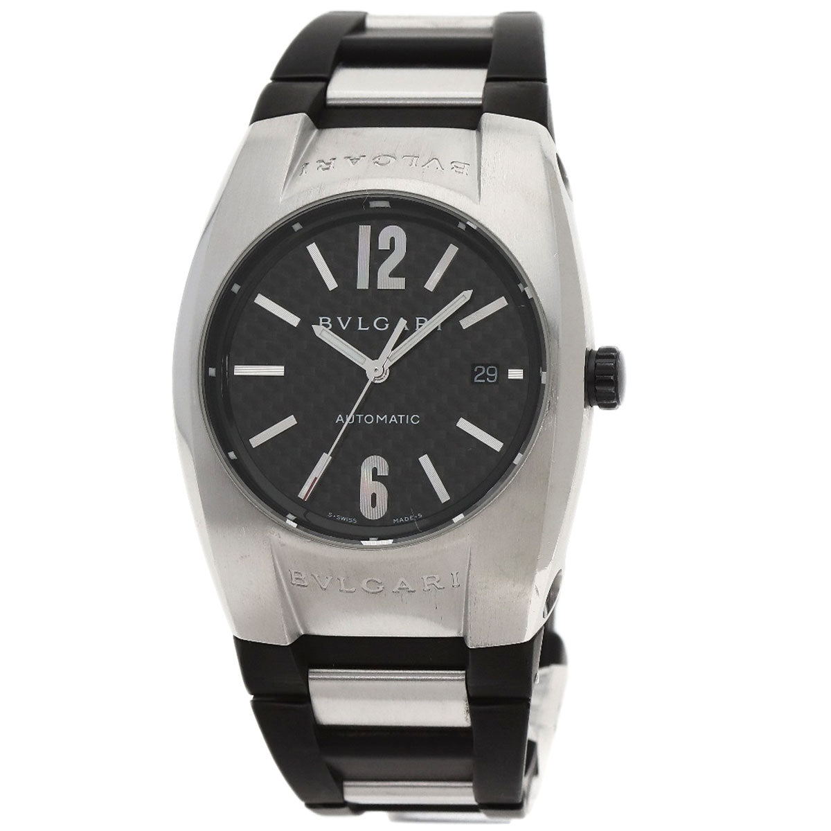 BVLGARI Ergon Carbon Watches EG40S Stainless Steel/Rubber mens