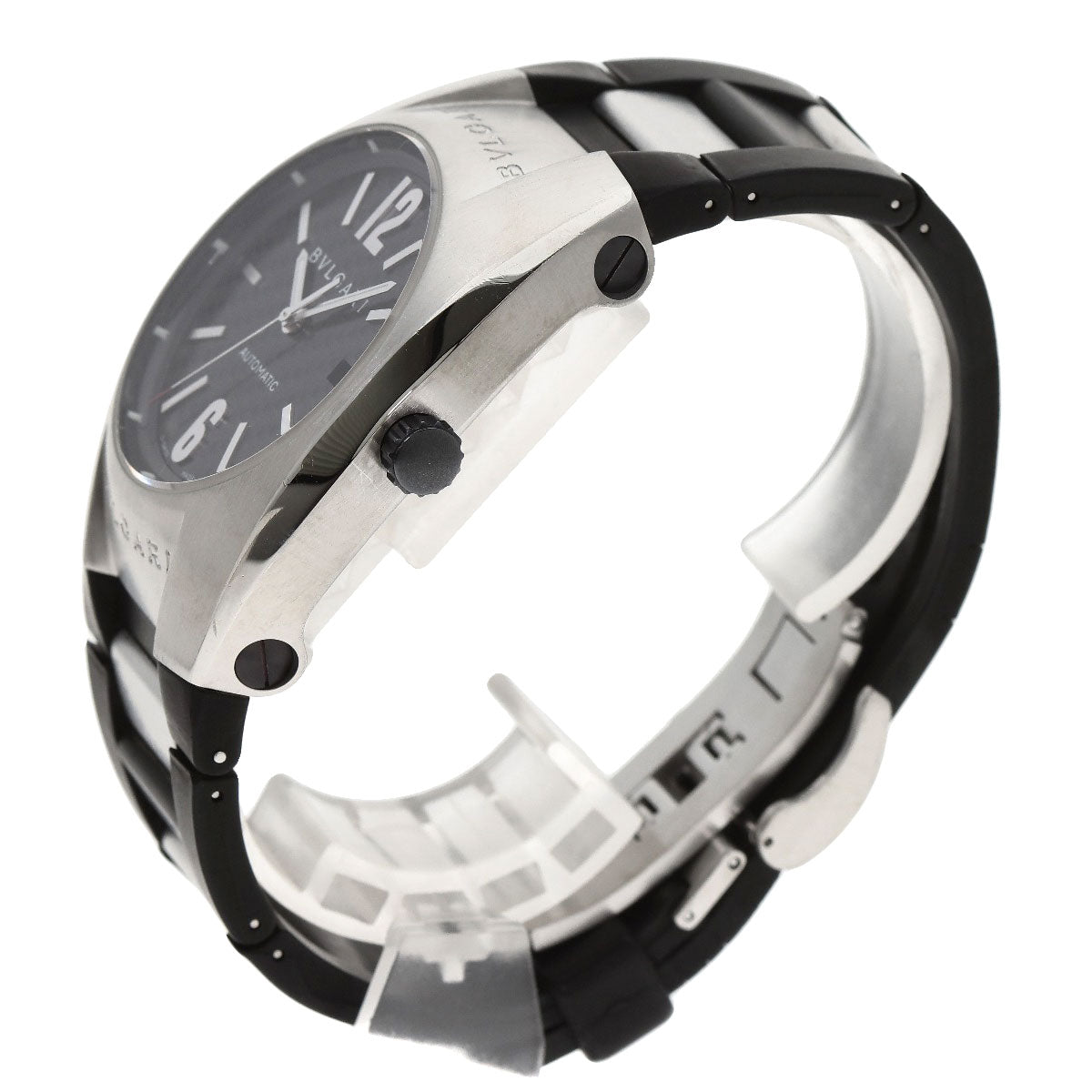 BVLGARI Ergon Carbon Watches EG40S Stainless Steel/Rubber mens